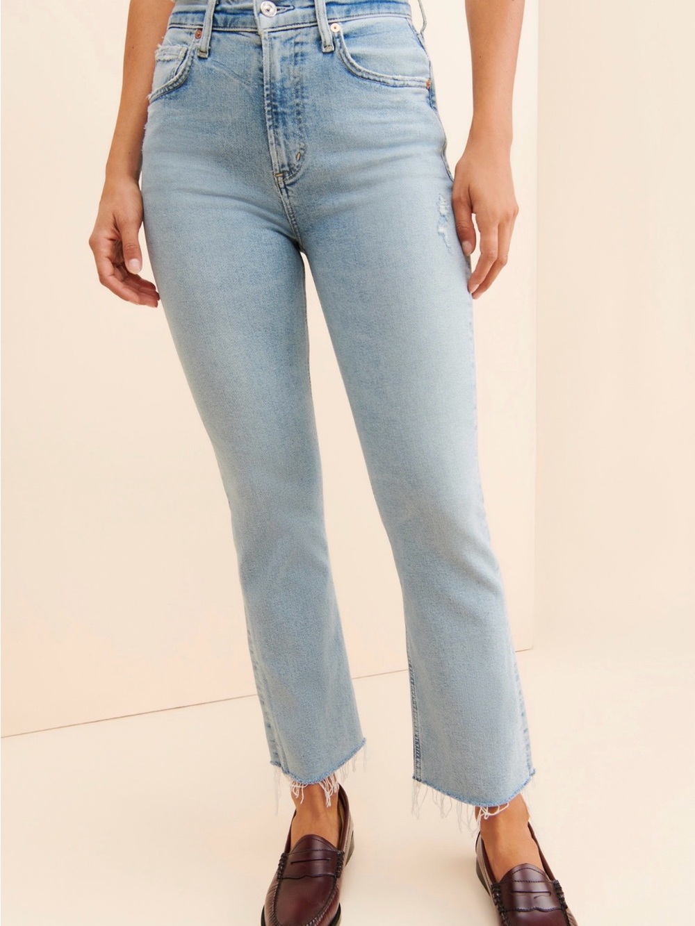 Citizens Of Humanity Light Wash High-Rise Boot Cut Jeans